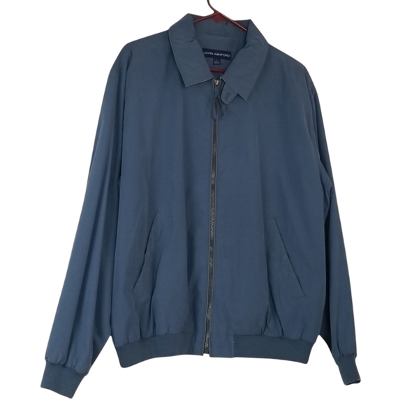 John Ashford sz L blue jacket fully lined with 2 pockets on front - Picture 1 of 10